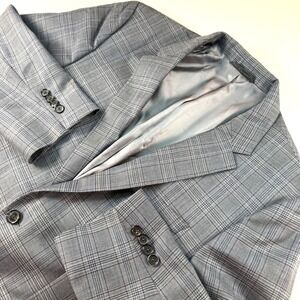 Hugo Boss The James4‎ Sport Coat Blazer 40S Gray Plaid Two Button